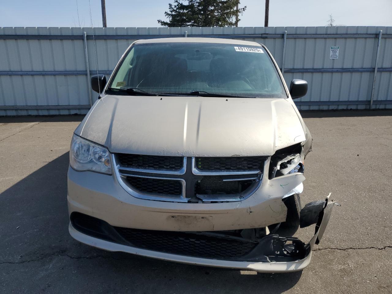 2013 Dodge Caravan VIN 2C4RDGBG0DR652918 Copart auction photo, front end / undercarriage damage thumbnail 5