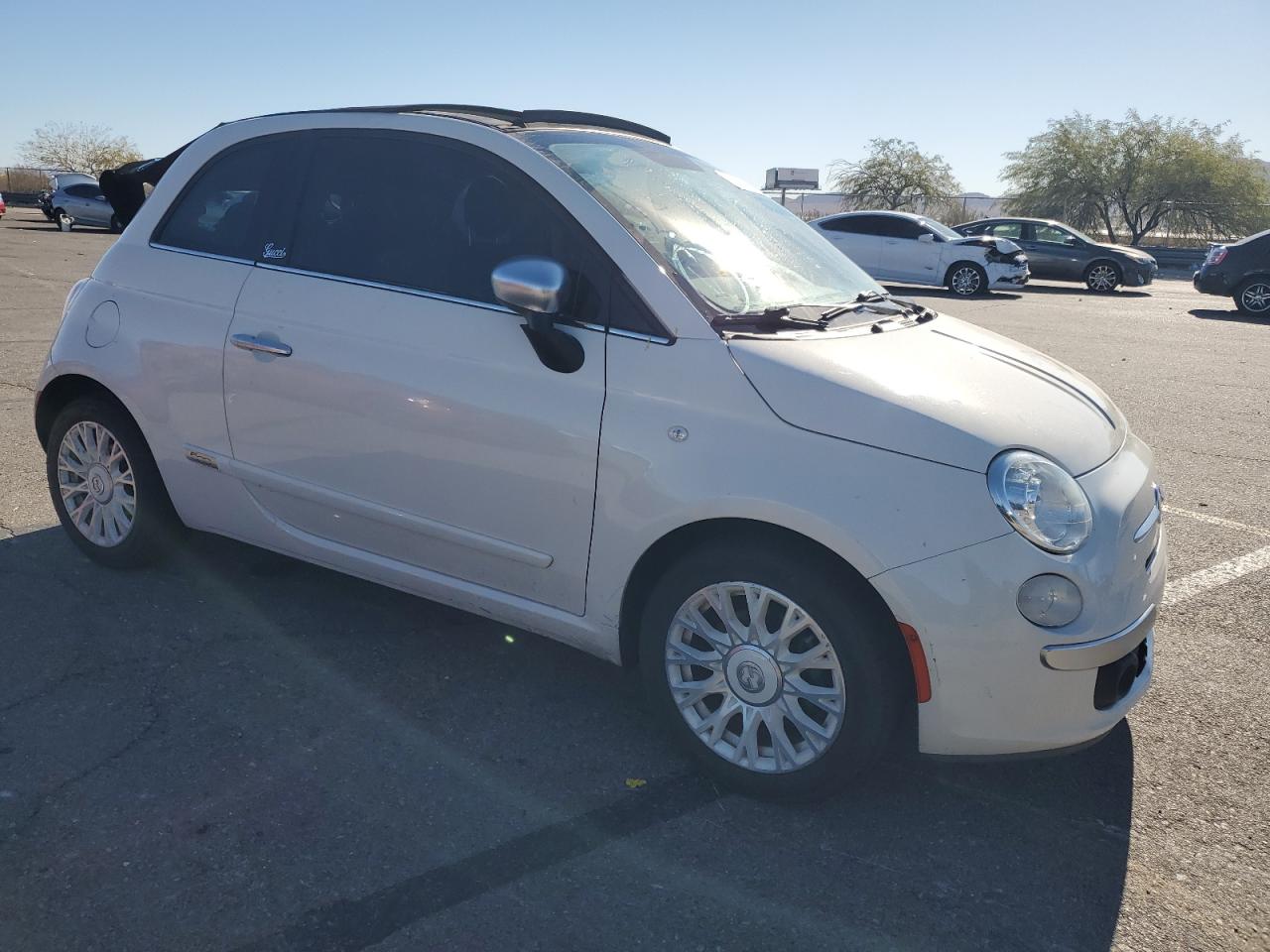 2012 Fiat 500 VIN 3C3CFFER2CT237347 Copart auction photo, vandalism / mechanical damage thumbnail 4