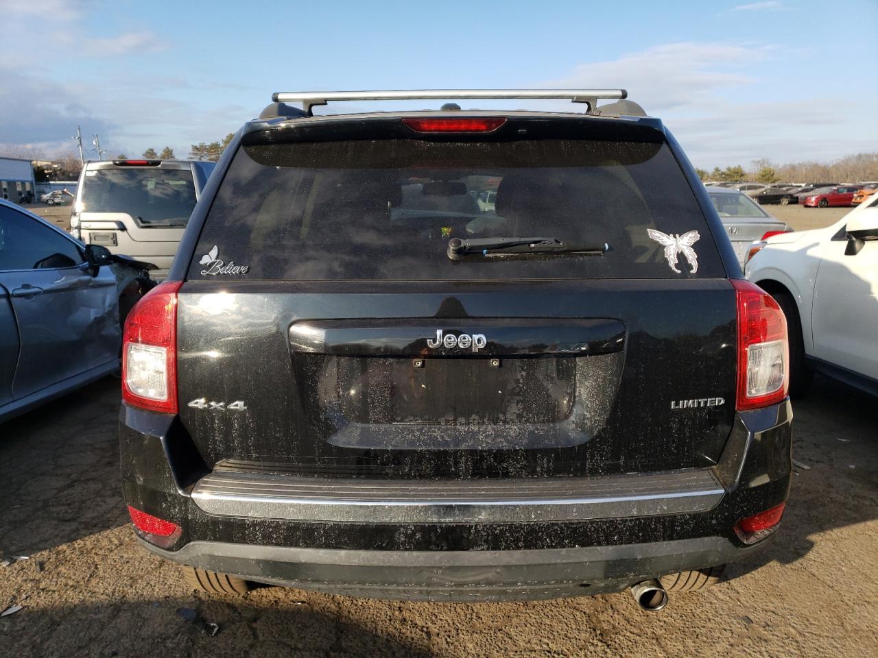 2012 Jeep Compass VIN 1C4NJDCB5CD658529 Copart auction photo, front end / side damage thumbnail 6