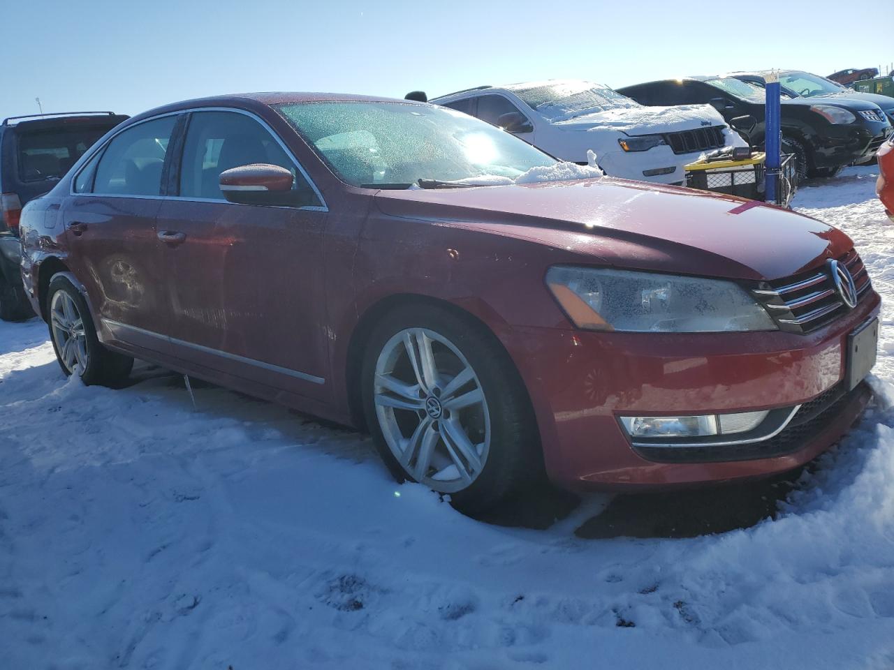 2015 Volkswagen Passat VIN 1VWBS7A36FC056856 Copart auction photo, all over / undercarriage damage thumbnail 4