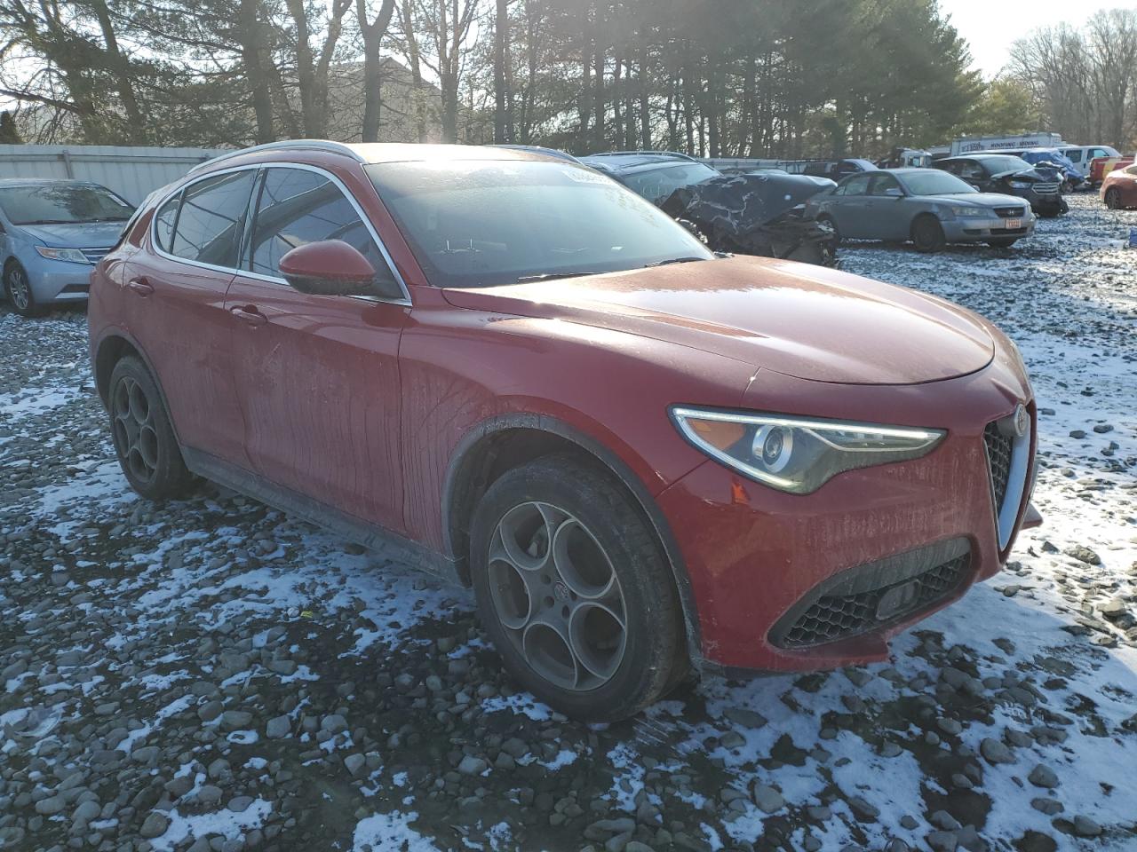 2018 Alfa Romeo Stelvio VIN ZASFAKAN6J7B72126 Copart auction photo, side / rear end damage thumbnail 4