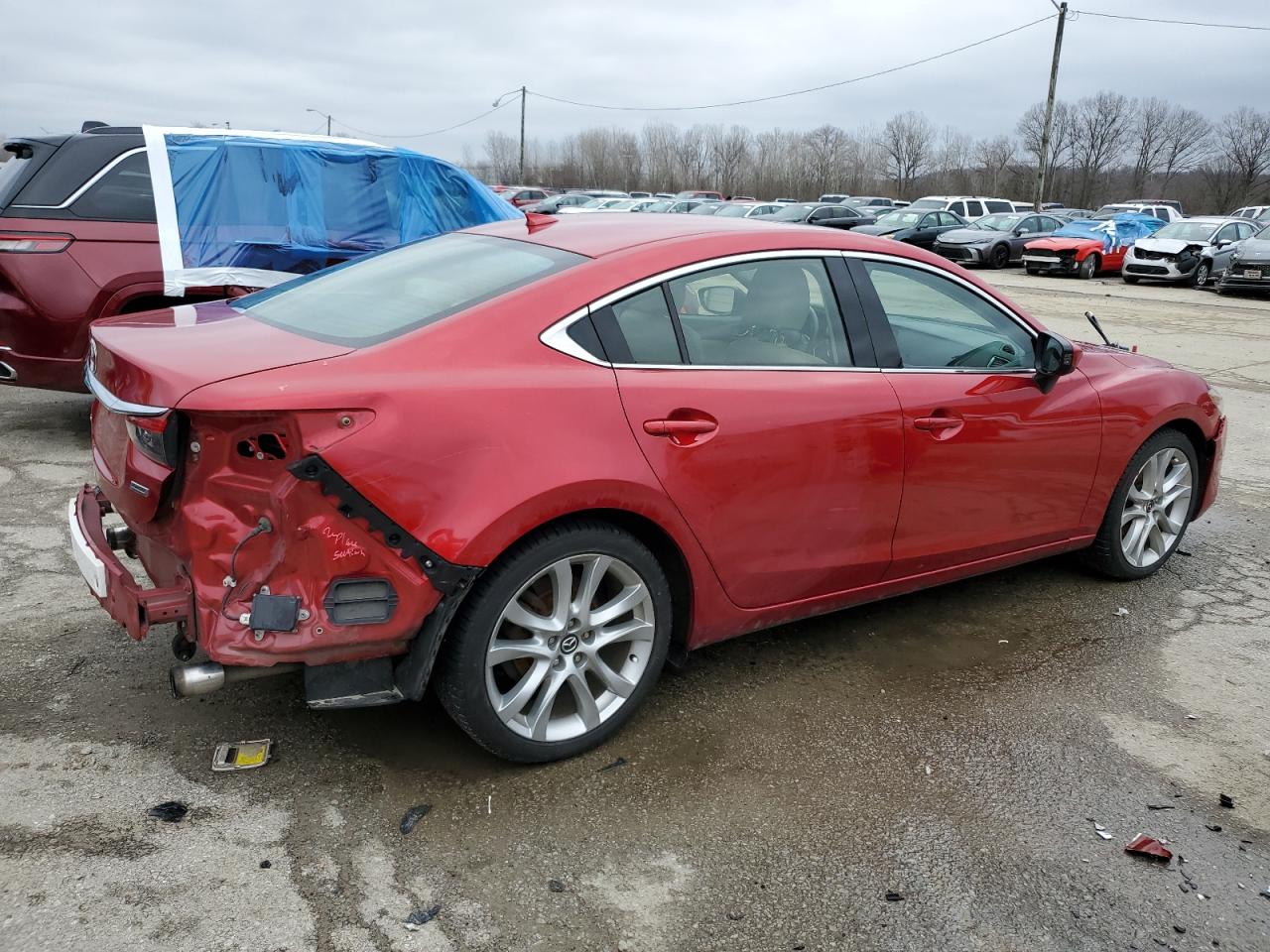 2015 Mazda 6 VIN JM1GJ1V58F1185505 Copart auction photo, front end / rear end damage thumbnail 3