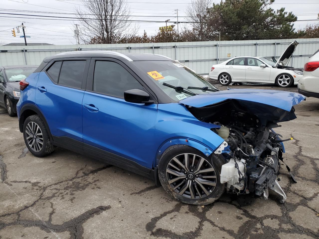 2021 Nissan Kicks VIN 3N1CP5CV1ML495155 Copart auction photo, front end / side damage thumbnail 4