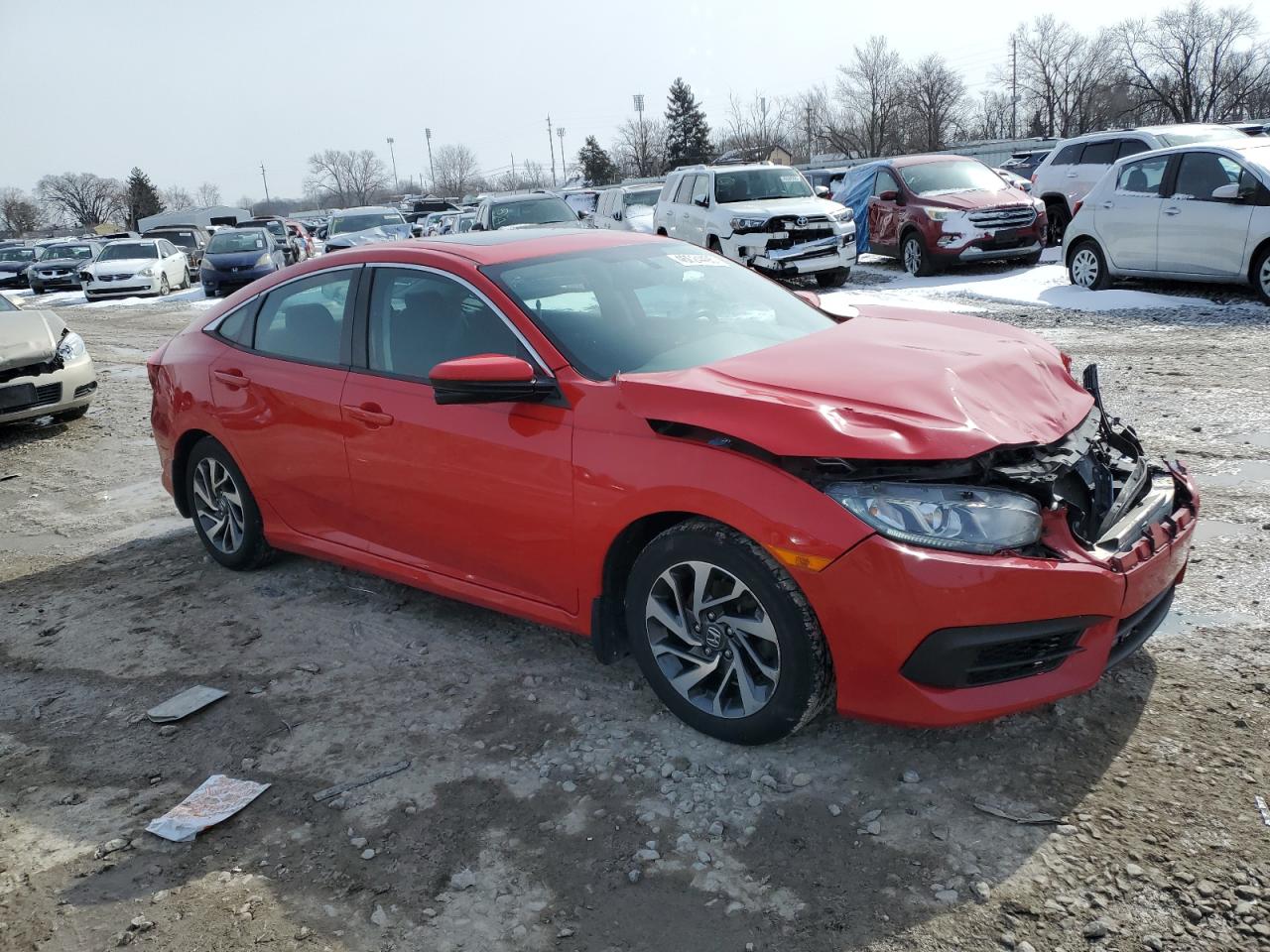 2018 Honda Civic VIN 2HGFC2F7XJH538382 Copart auction photo, front end damage thumbnail 4