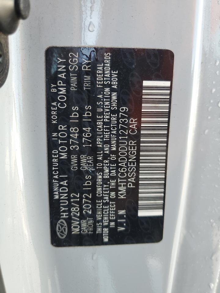 2013 Hyundai Veloster VIN KMHTC6AD0DU127379 Copart auction photo, all over damage thumbnail 13