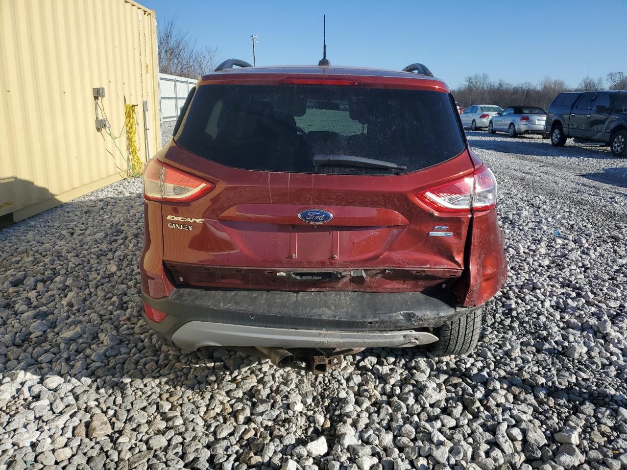 2014 Ford Escape VIN 1FMCU9GX9EUB70331 Copart auction photo, rear end damage thumbnail 6