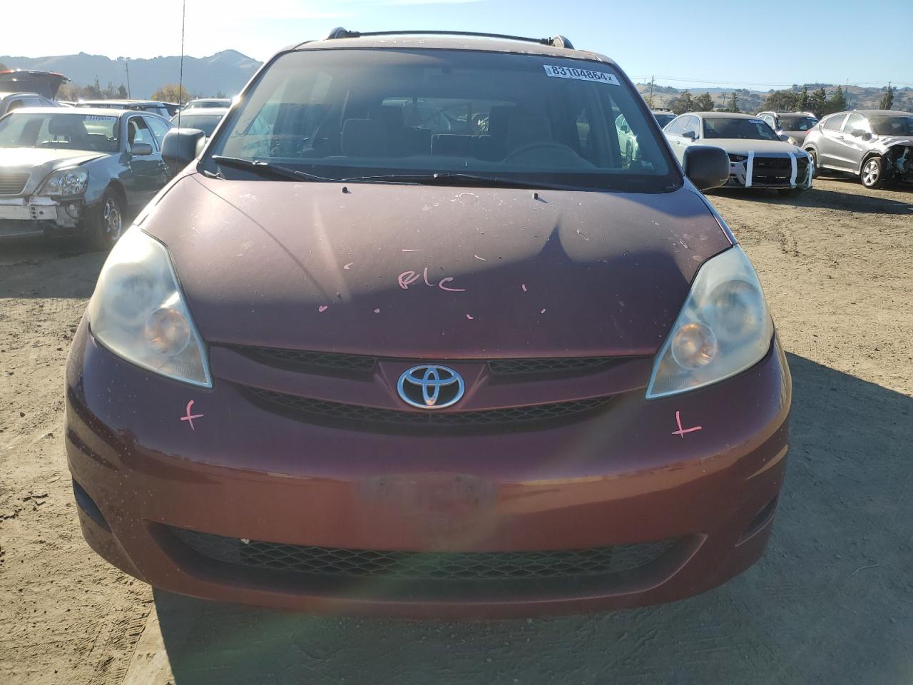 2008 Toyota Sienna VIN 5TDZK23C58S099409 Copart auction photo, front end / side damage thumbnail 5