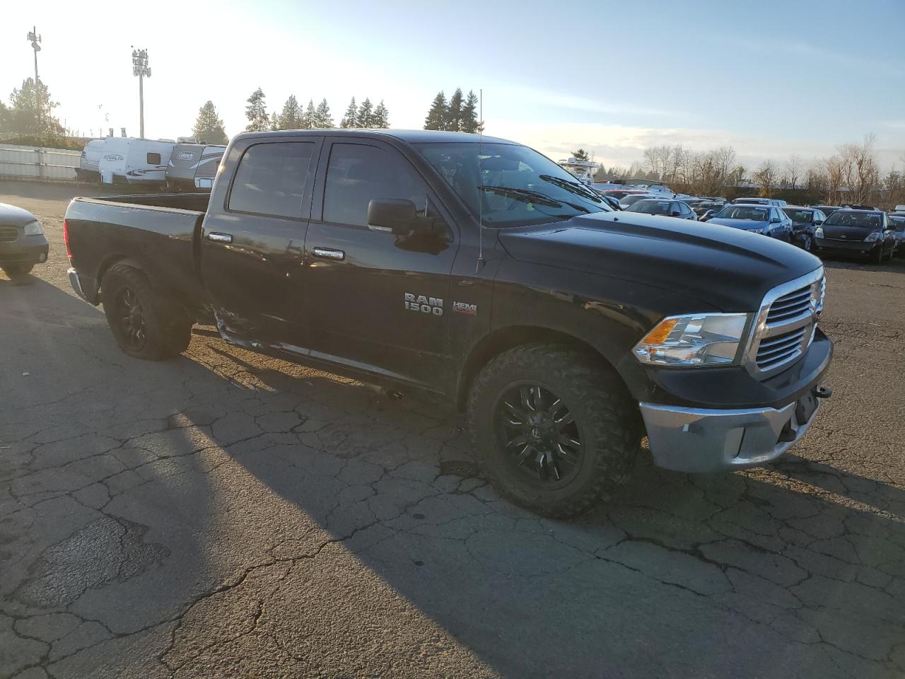 2014 RAM 1500 VIN 1C6RR7TT9ES328323 Copart auction photo, all over damage thumbnail 4