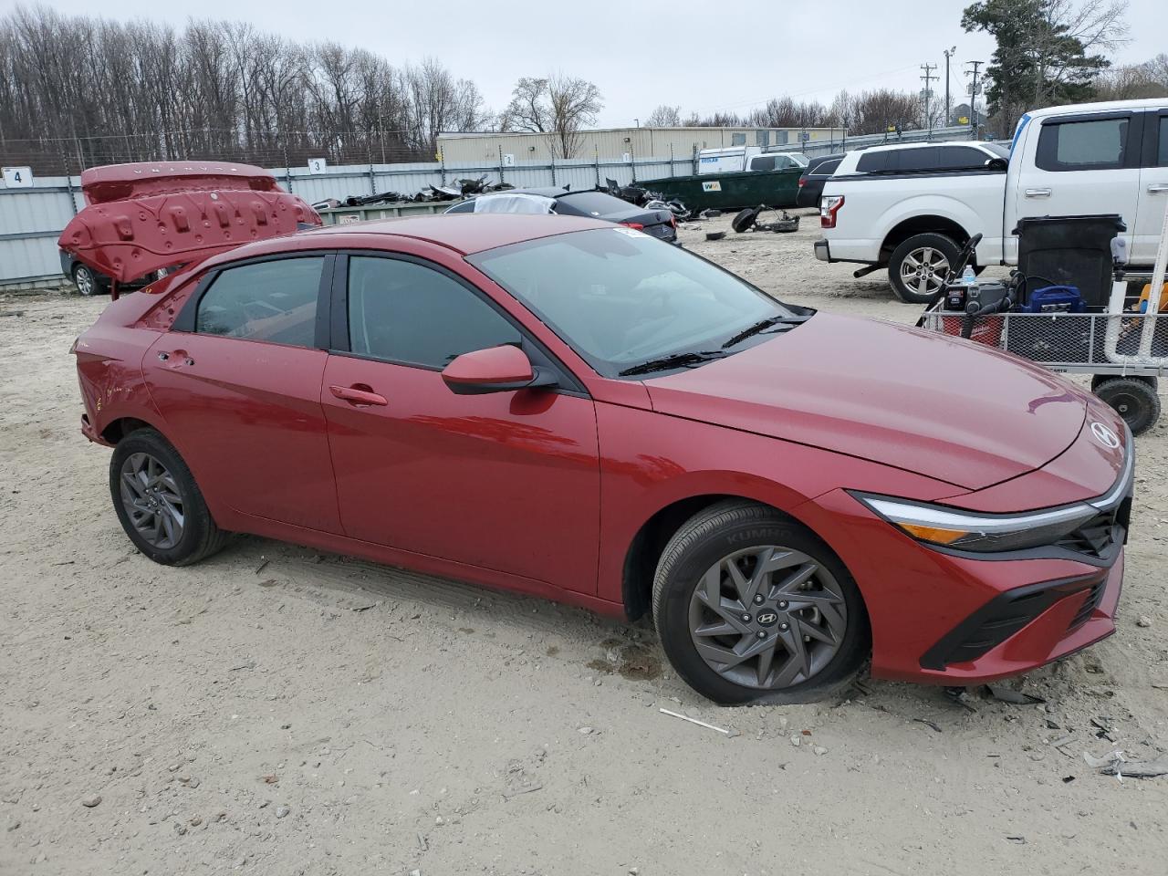 2024 Hyundai Elantra VIN KMHLM4DG8RU733639 Copart auction photo, rear end / minor dent/scratches damage thumbnail 4
