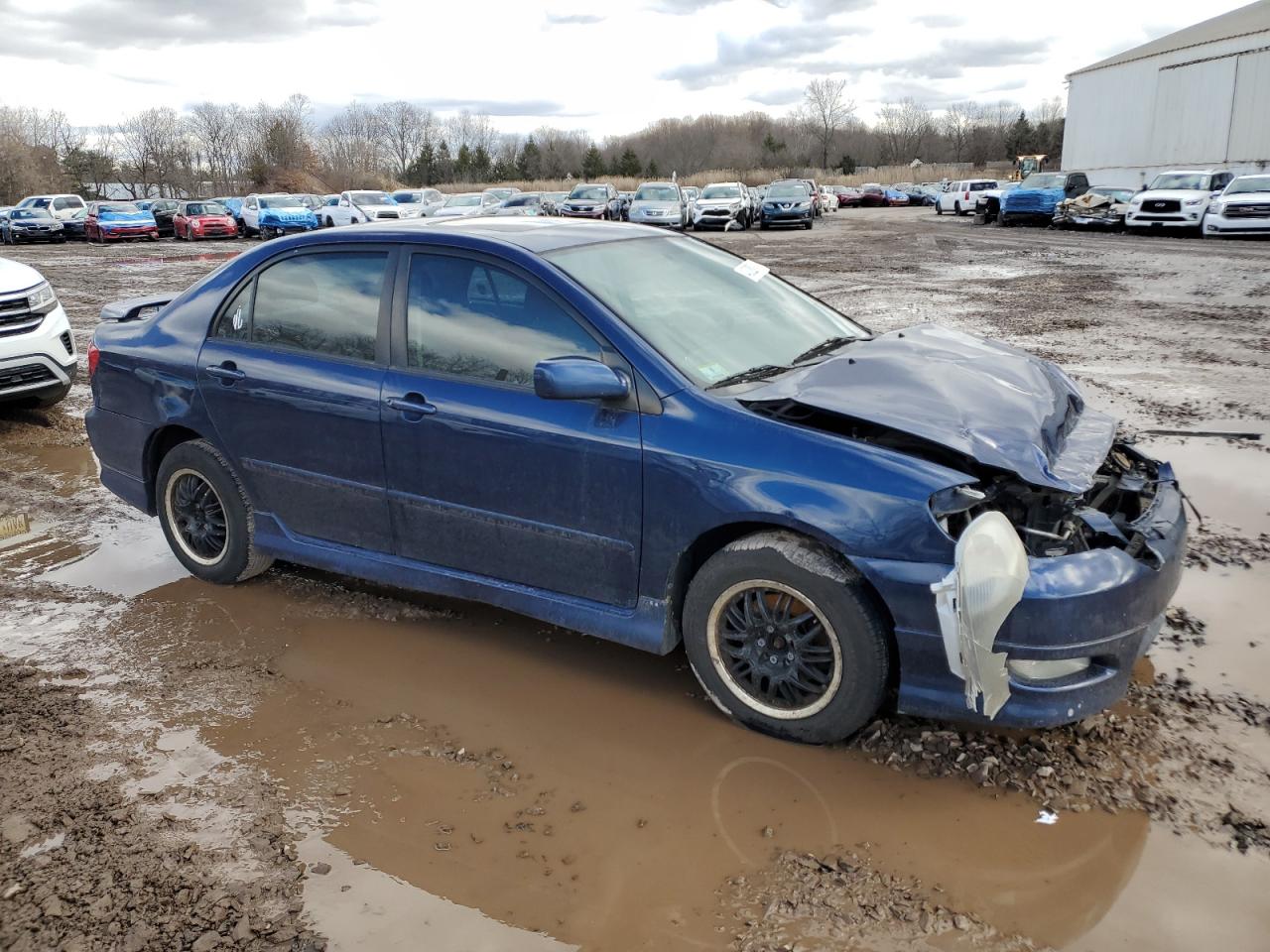 2007 Toyota Corolla VIN 2T1BR32E67C776500 Copart auction photo, front end / side damage thumbnail 4