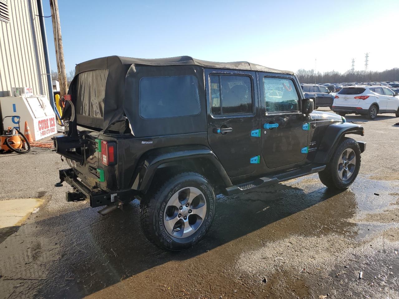 2017 Jeep Wrangler VIN 1C4BJWEG4HL669249 Copart auction photo, rear end damage thumbnail 3