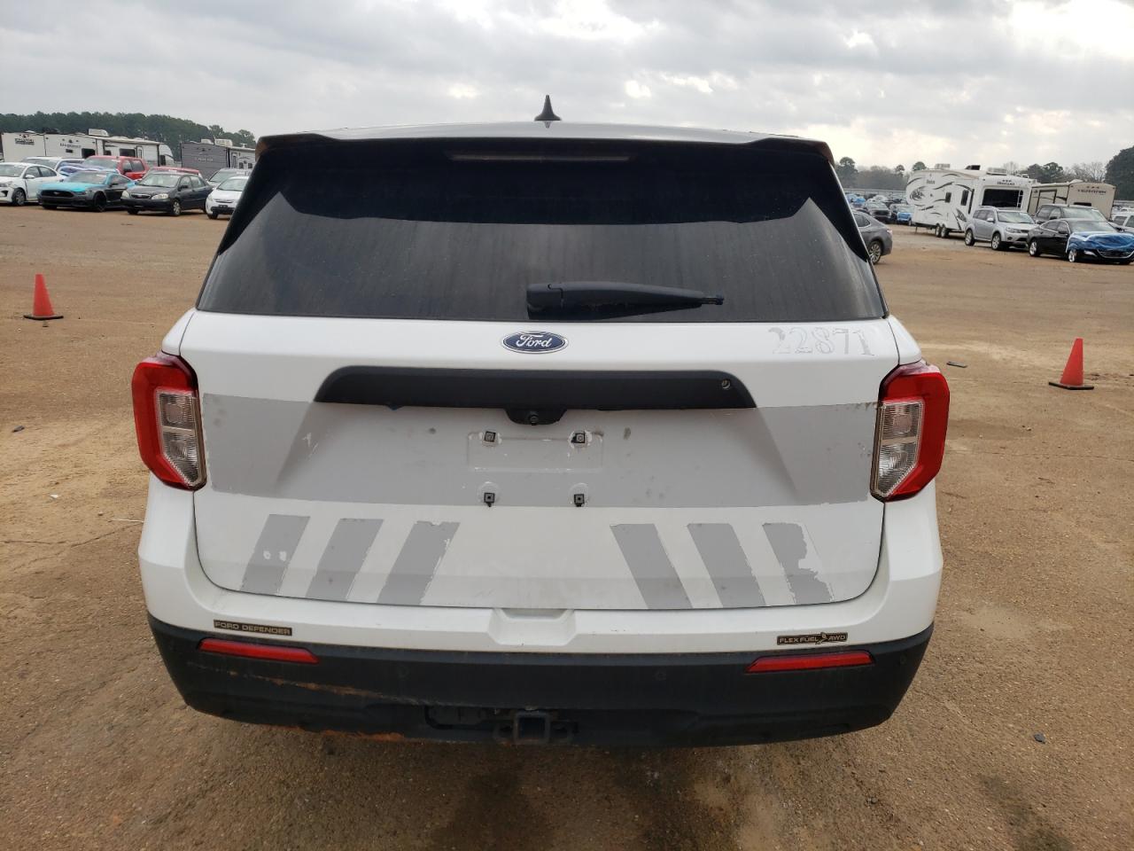 2022 Ford Explorer VIN 1FM5K8AB4NGA28621 Copart auction photo, front end / stripped damage thumbnail 6