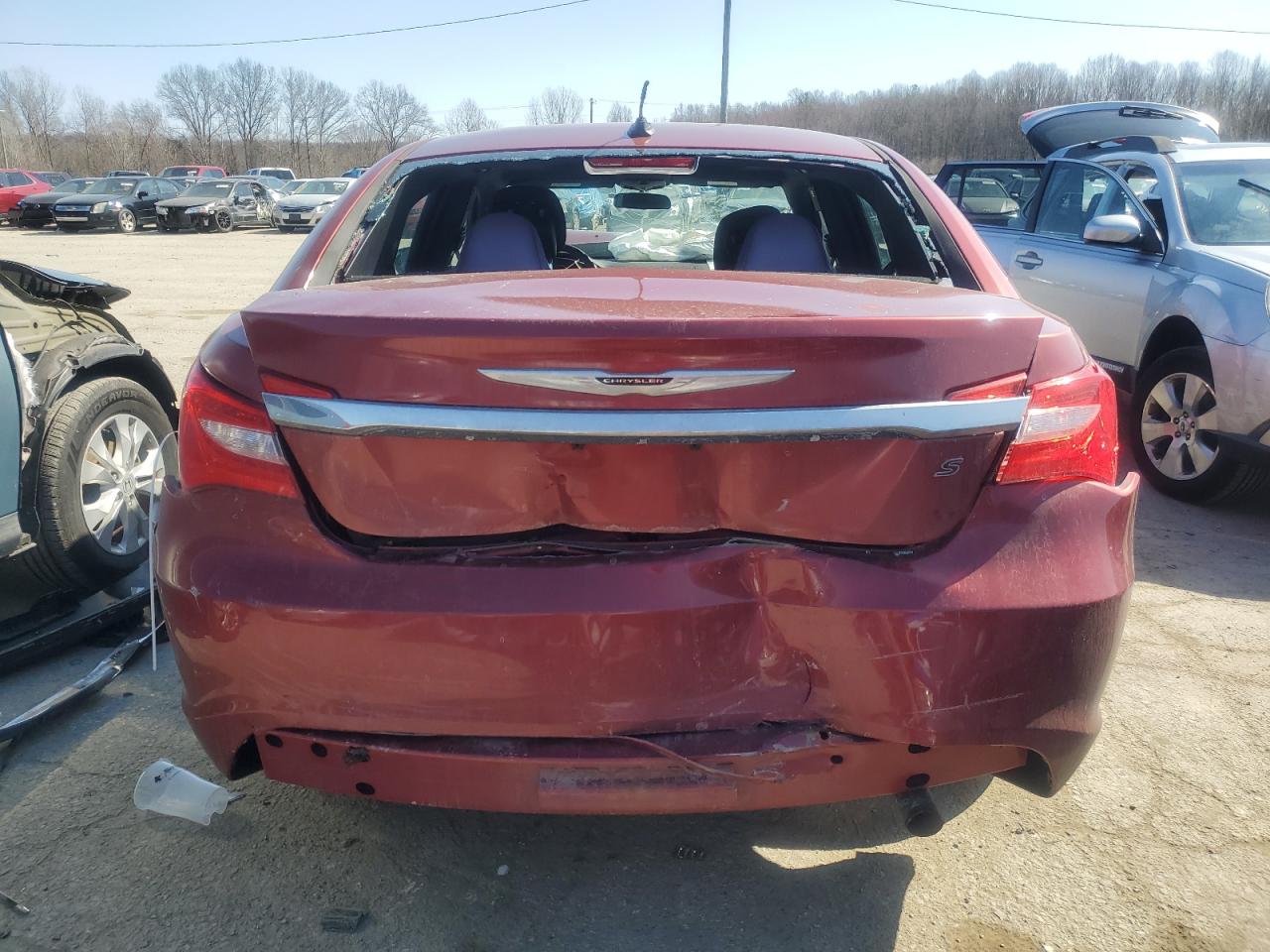 2014 Chrysler 200 VIN 1C3CCBBBXEN164420 Copart auction photo, rear end / front end damage thumbnail 6