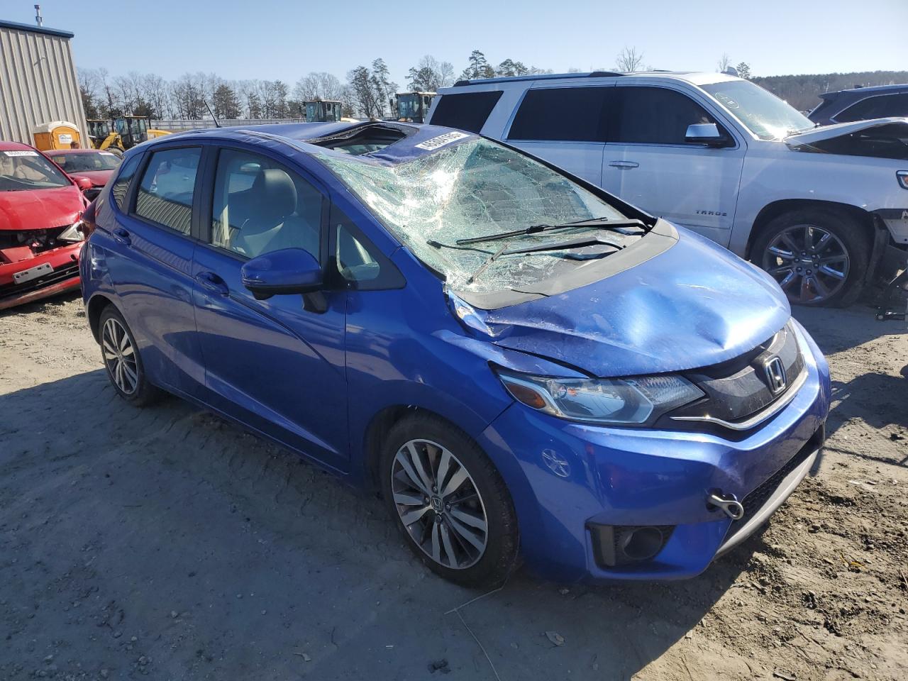 2015 Honda Fit VIN 3HGGK5H8XFM730571 Copart auction photo, top/roof damage thumbnail 4