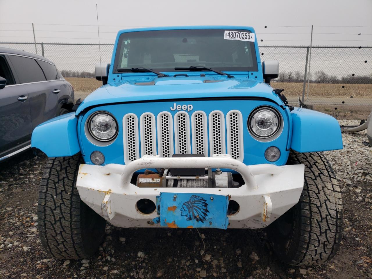 2017 Jeep Wrangler VIN 1C4BJWEG3HL631057 Copart auction photo, front end damage thumbnail 5