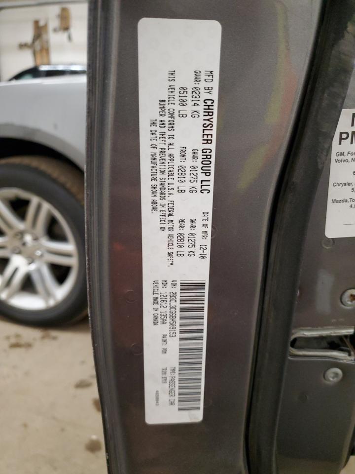 2011 Dodge Charger VIN 2B3CL3CG6BH509153 Copart auction photo, rear end / side damage thumbnail 13