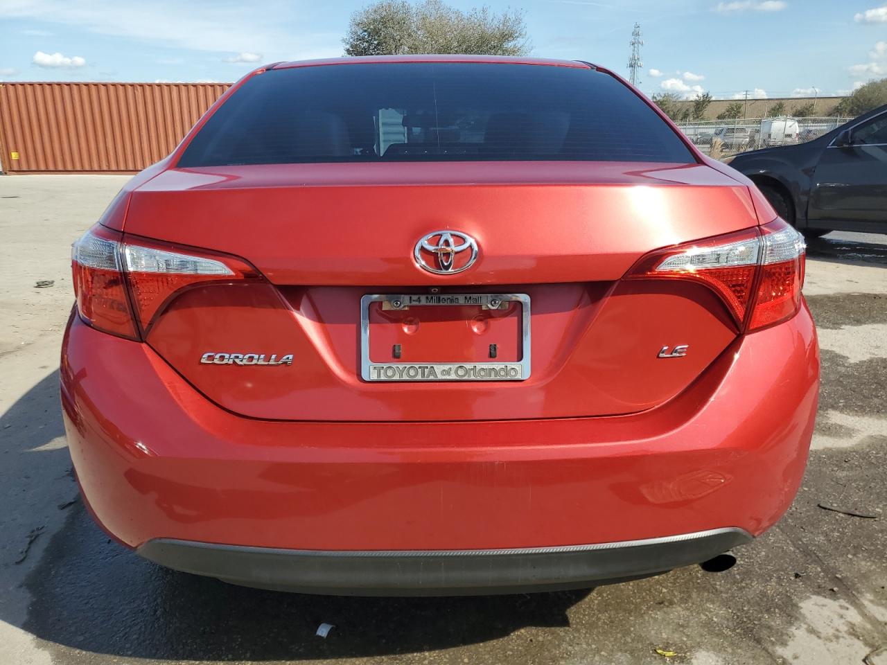 2014 Toyota Corolla VIN 5YFBURHE6EP166974 Copart auction photo, front end / rear end damage thumbnail 6