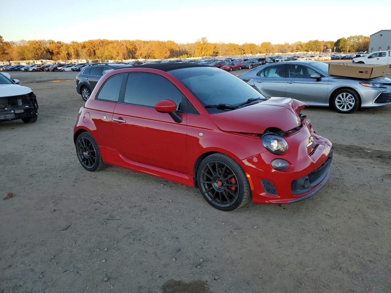 2015 Fiat 500 VIN 3C3CFFJH4FT580419 Copart auction photo, front end damage thumbnail 4