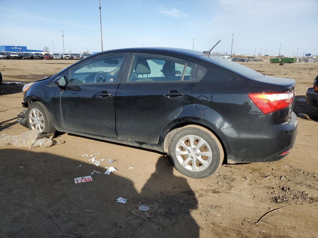 2013 KIA Rio VIN KNADN4A34D6165861 Copart auction photo, front end / rear end damage thumbnail 2