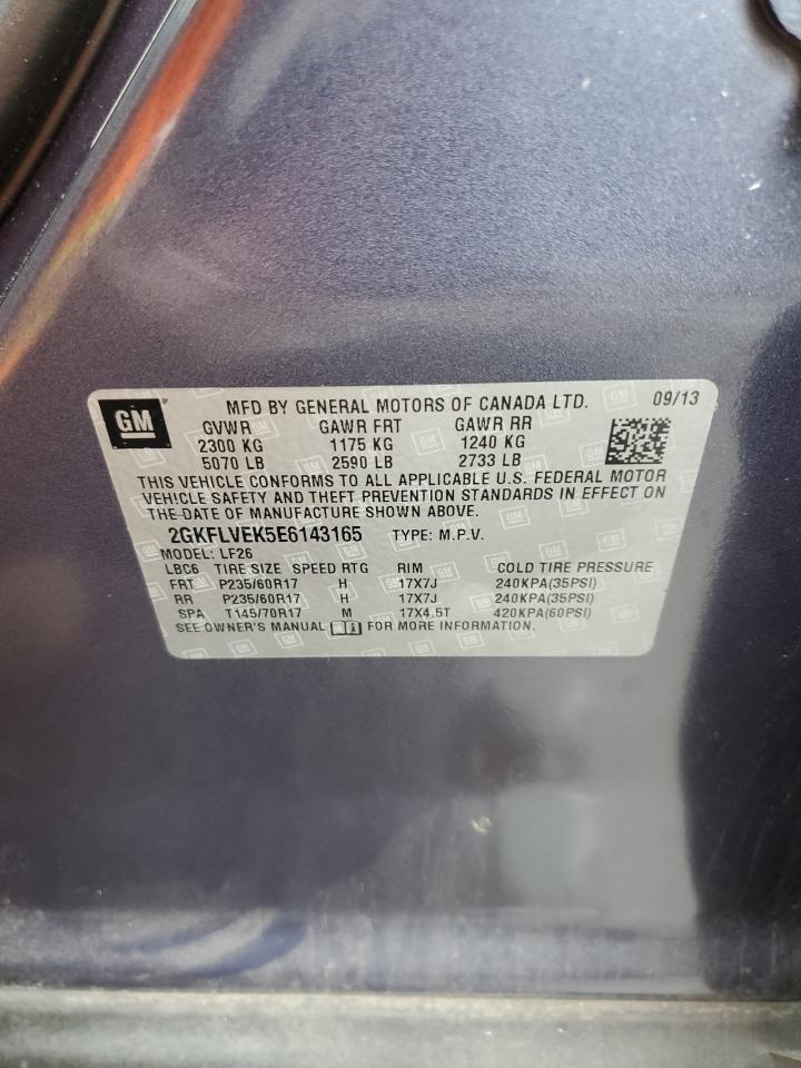 2014 GMC Terrain VIN 2GKFLVEK5E6143165 Copart auction photo, front end damage thumbnail 12