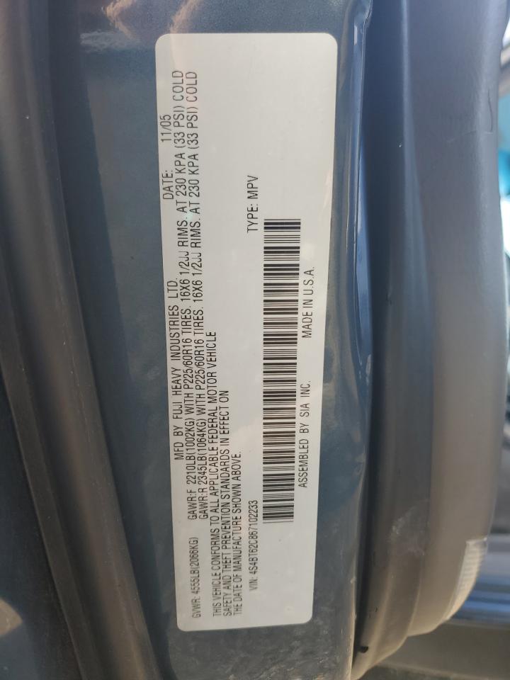 2006 Subaru Baja VIN 4S4BT62C867102233 Copart auction photo, rear end damage thumbnail 12