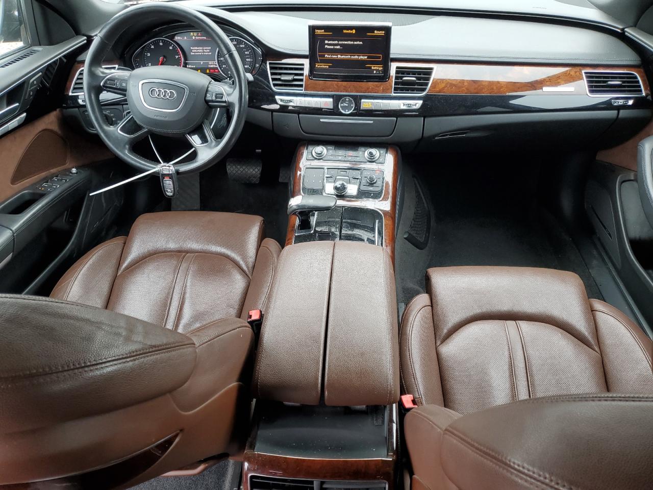 2013 Audi A8 VIN WAURGAFD4DN004304 Copart auction photo, front end / side damage thumbnail 8