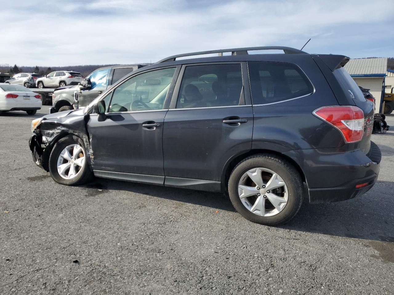 2014 Subaru Forester VIN JF2SJAHC0EH550979 Copart auction photo, front end / side damage thumbnail 2