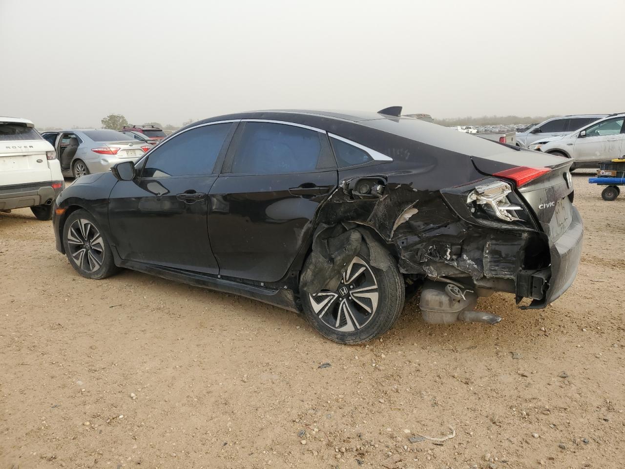 2016 Honda Civic VIN 19XFC1F35GE003468 Copart auction photo, rear end / hail damage thumbnail 2