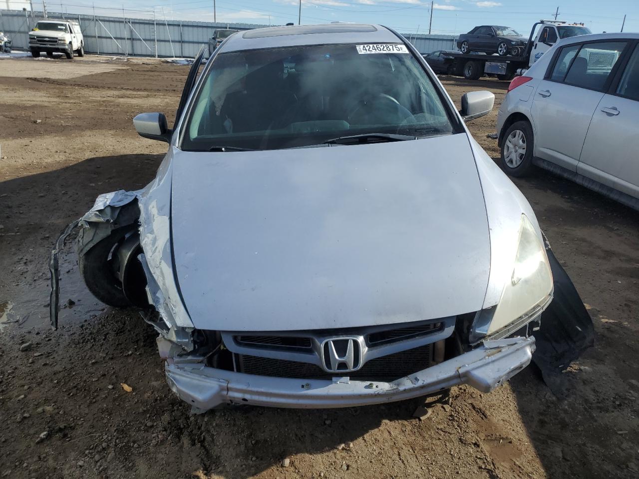 2005 Honda Accord VIN 1HGCM56765A011784 Copart auction photo, front end / side damage thumbnail 5
