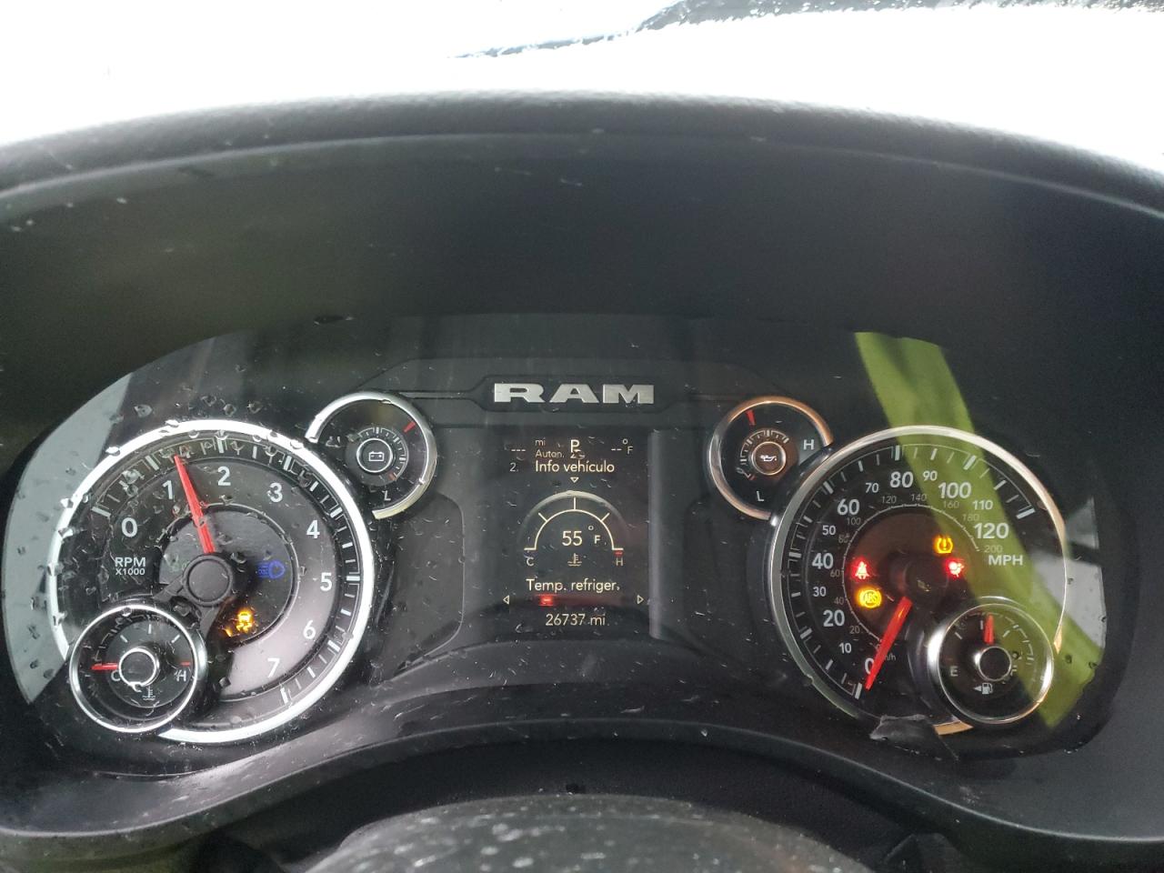 2021 RAM 1500 VIN 1C6SRFBT1MN571490 Copart auction photo, front end / side damage thumbnail 9
