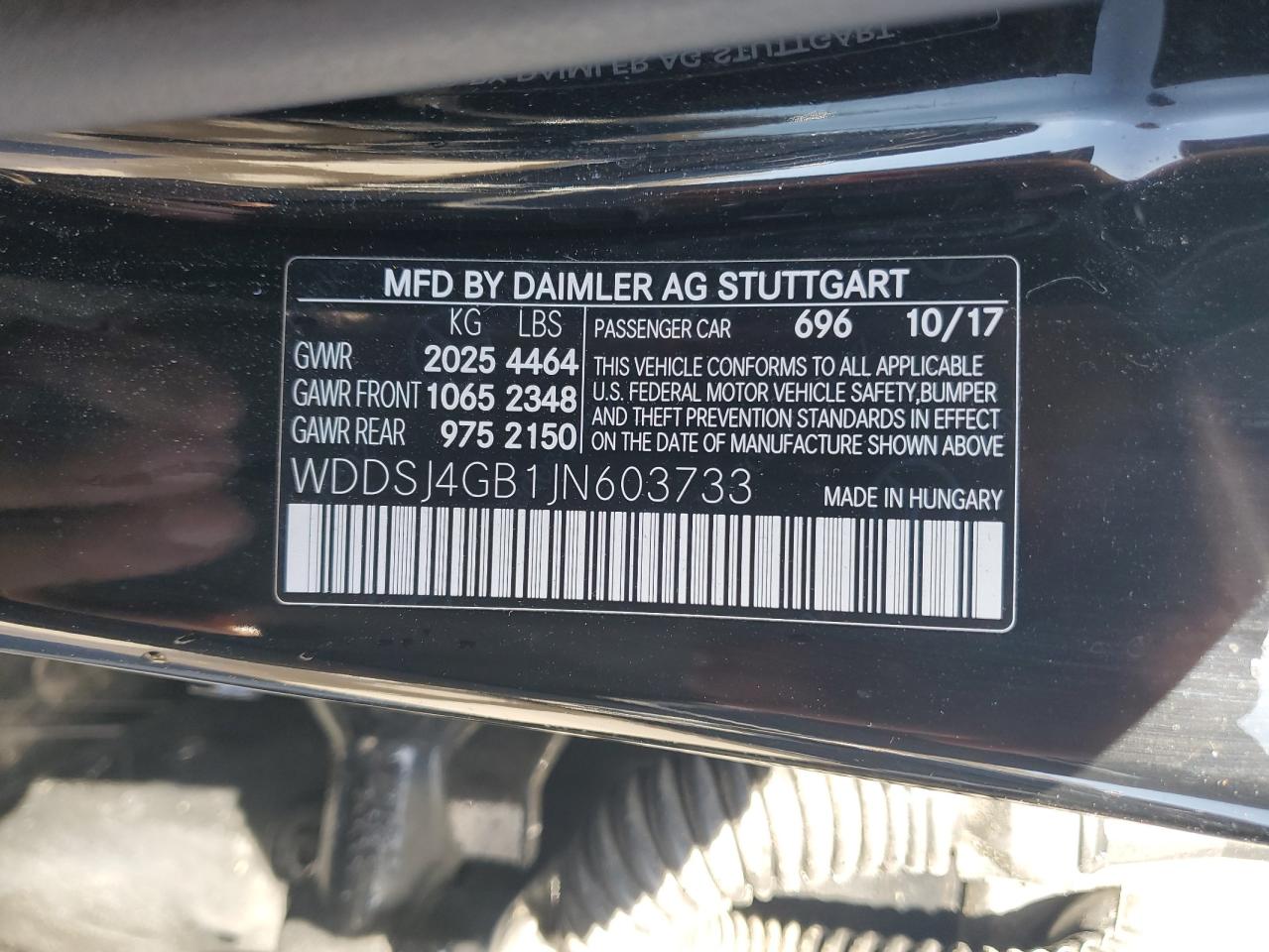 2018 Mercedes-Benz CLA-klasse VIN WDDSJ4GB1JN603733 Copart auction photo, front end damage thumbnail 13