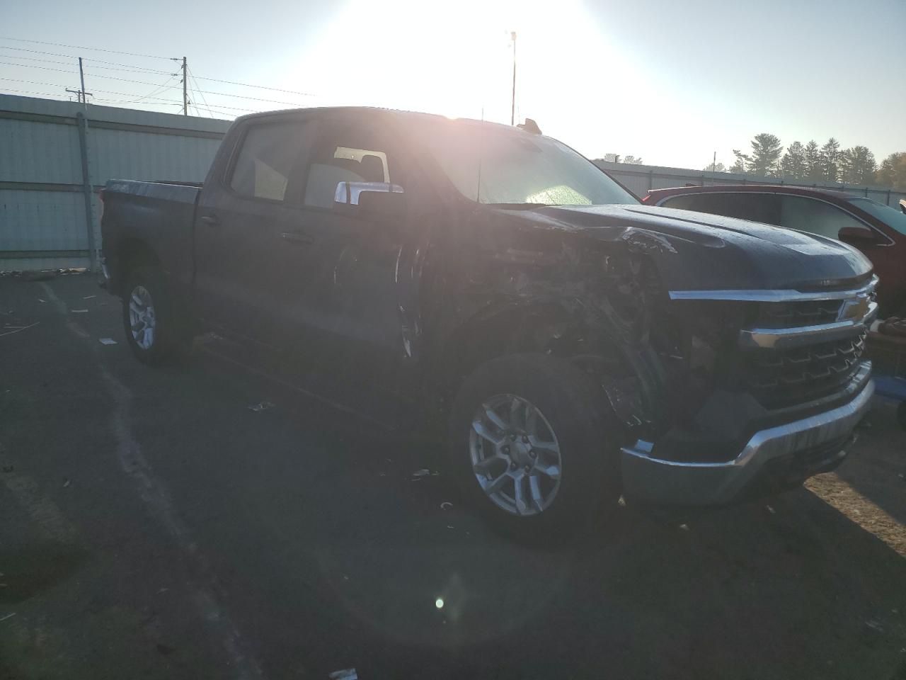 2023 Chevrolet Silverado VIN 1GCPDKEK7PZ225529 Copart auction photo, front end / side damage thumbnail 4
