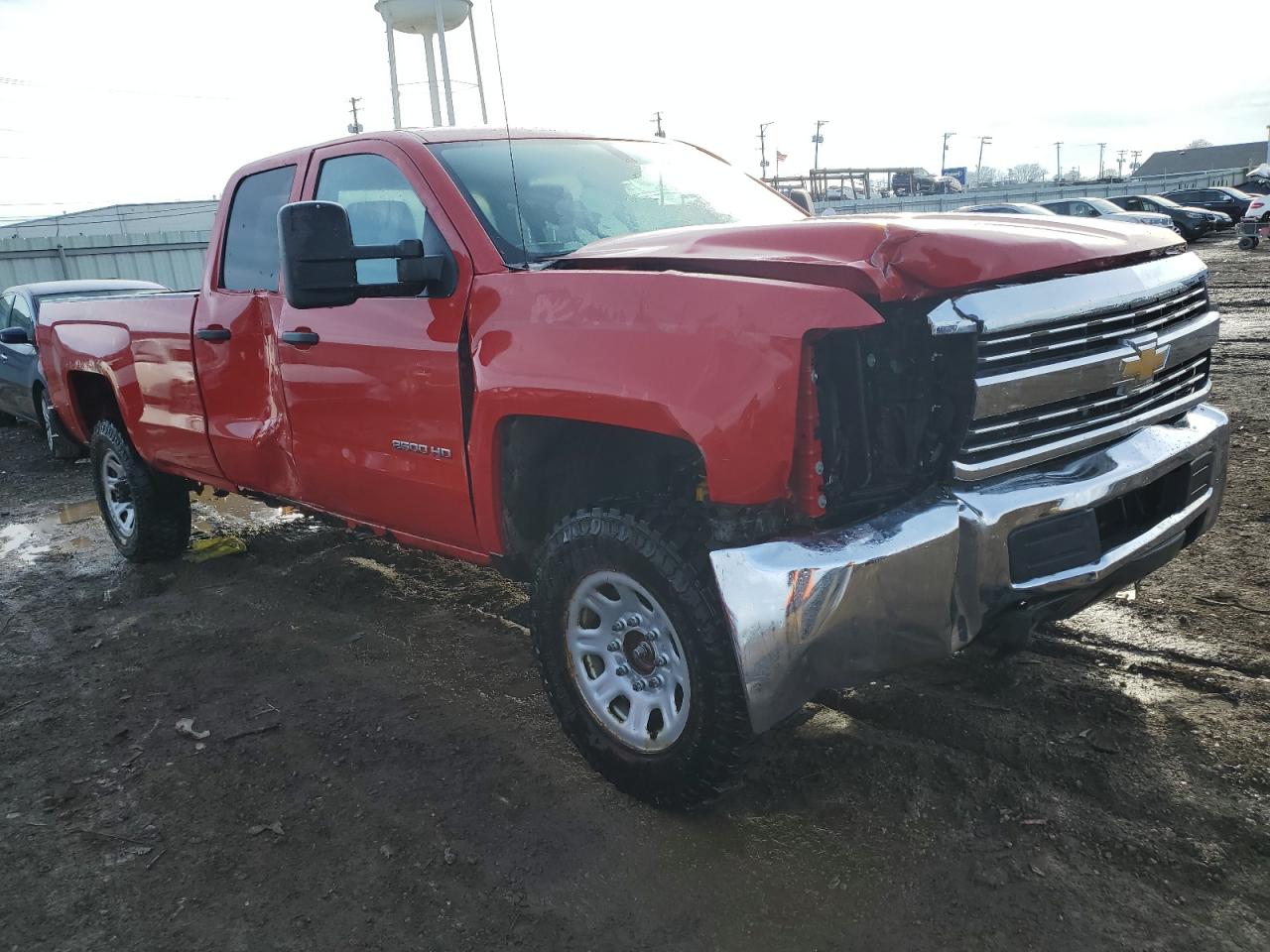 2015 Chevrolet Silverado VIN 1GC2KUEG4FZ134319 Copart auction photo, side / front end damage thumbnail 4