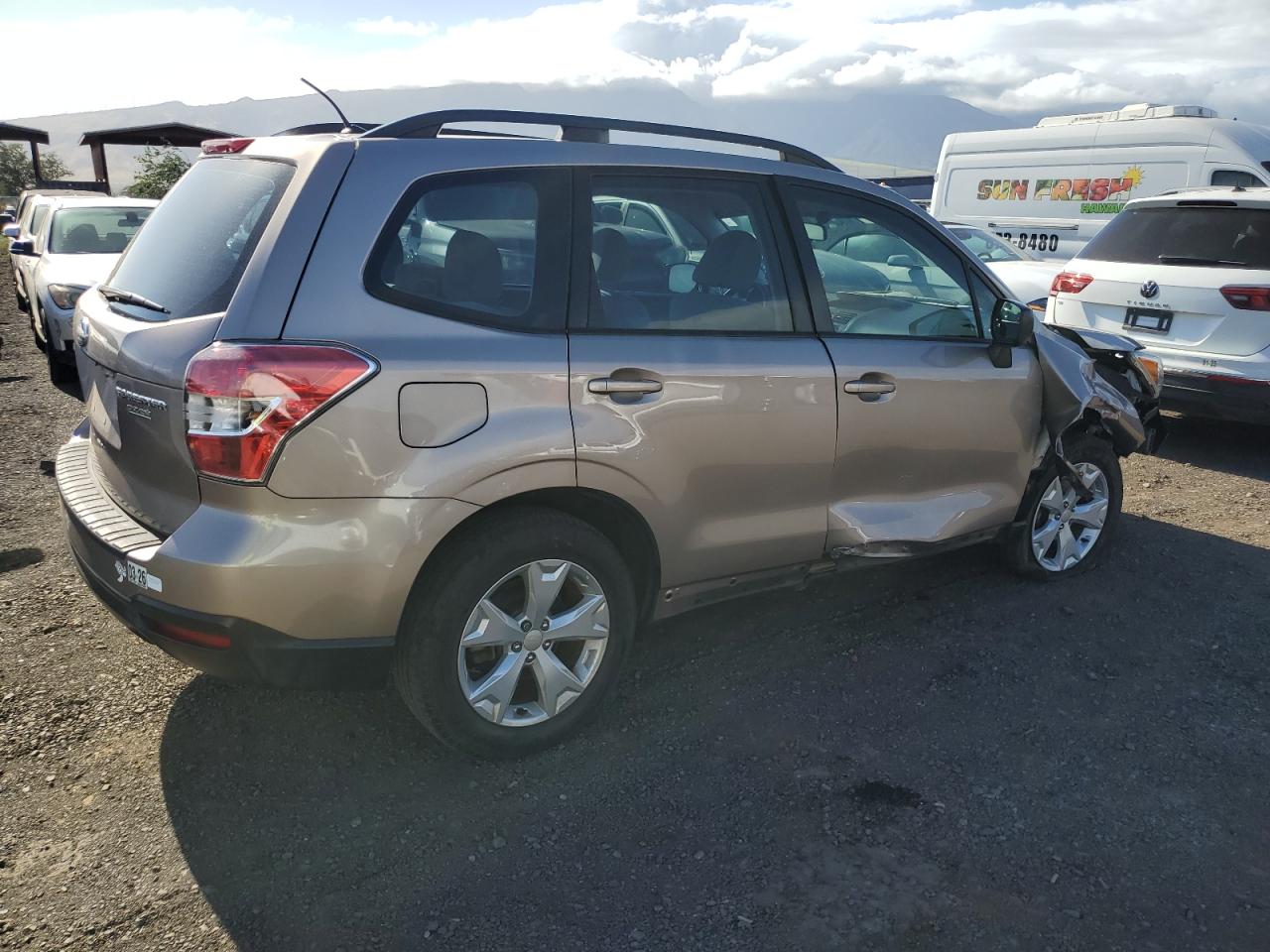 2015 Subaru Forester VIN JF2SJABC2FH500823 Copart auction photo, side / undercarriage damage thumbnail 3