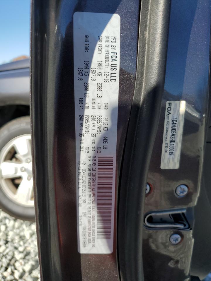 2017 Jeep Compass VIN 1C4NJCBA2HD185019 Copart auction photo, front end damage thumbnail 12