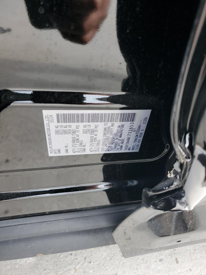 2024 Nissan Rogue VIN 5N1BT3BA6RC711653 Copart auction photo, rollover / top/roof damage thumbnail 15