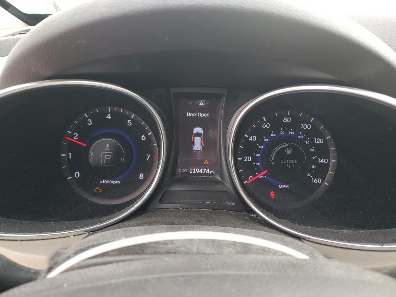 2013 Hyundai Santa Fe VIN 5XYZU3LAXDG014022 Copart auction photo, front end damage thumbnail 9