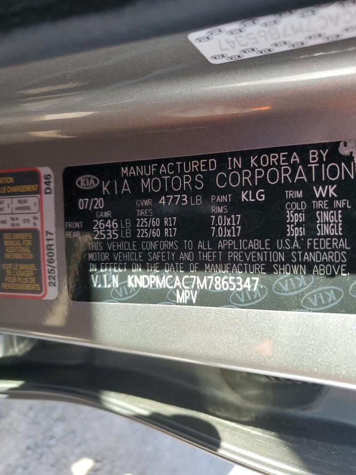 2021 KIA Sportage VIN KNDPMCAC7M7865347 Copart auction photo, rear end / front end damage thumbnail 13