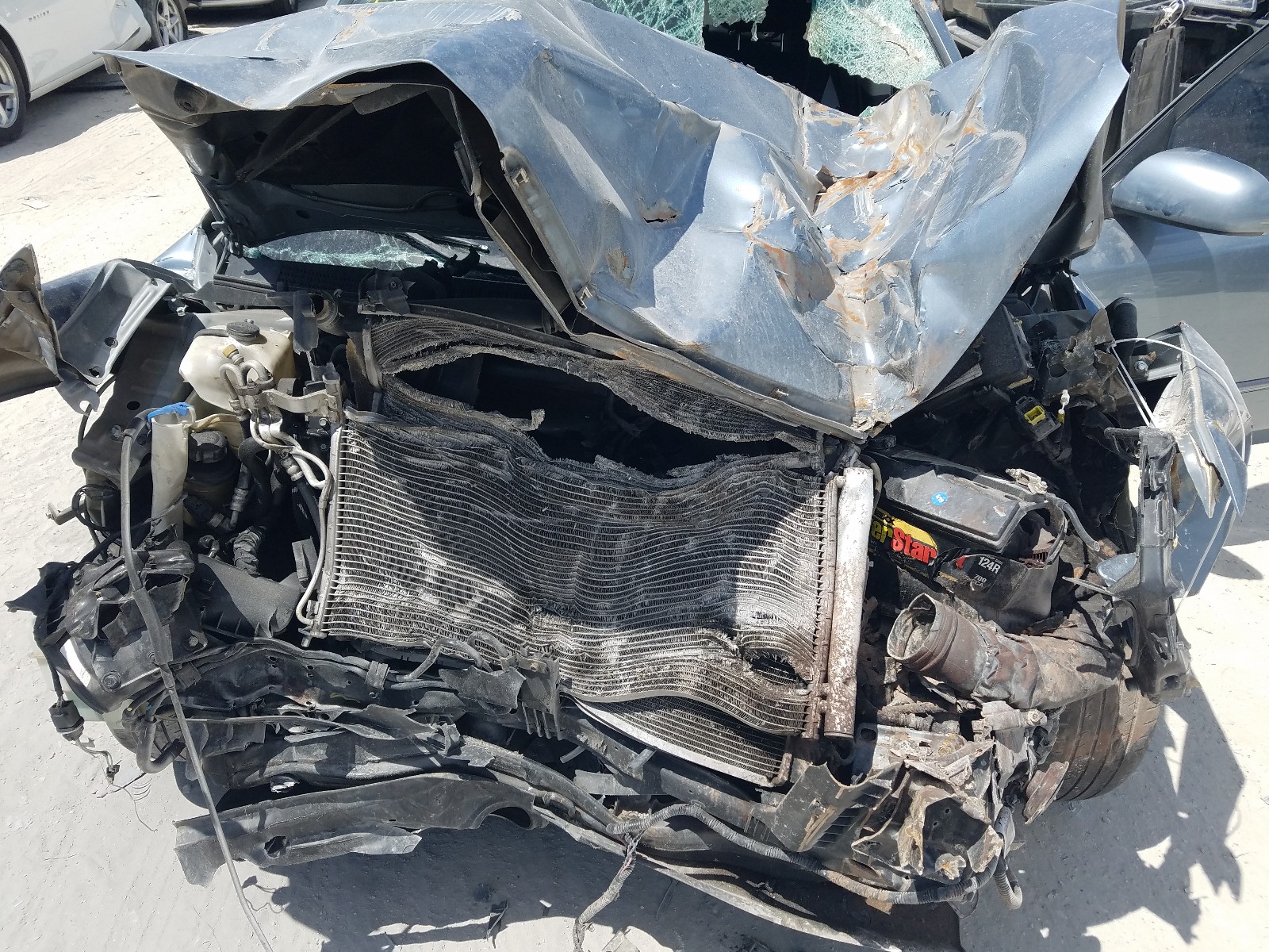 2009 Hyundai Sonata VIN 5NPET46C09H515246 Copart auction photo, front end / top/roof damage thumbnail 7