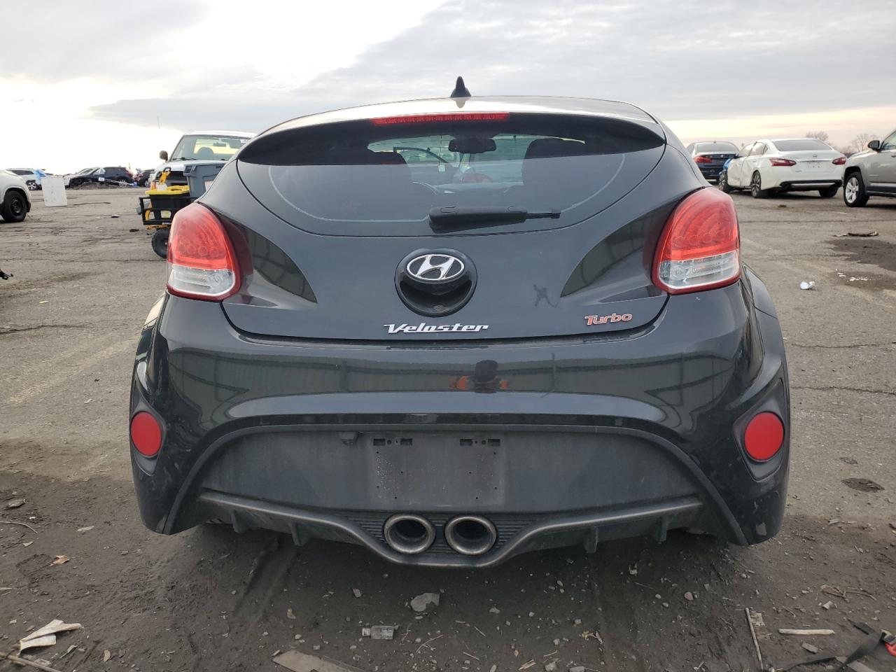 2013 Hyundai Veloster VIN KMHTC6AE6DU169421 Copart auction photo, front end / side damage thumbnail 6