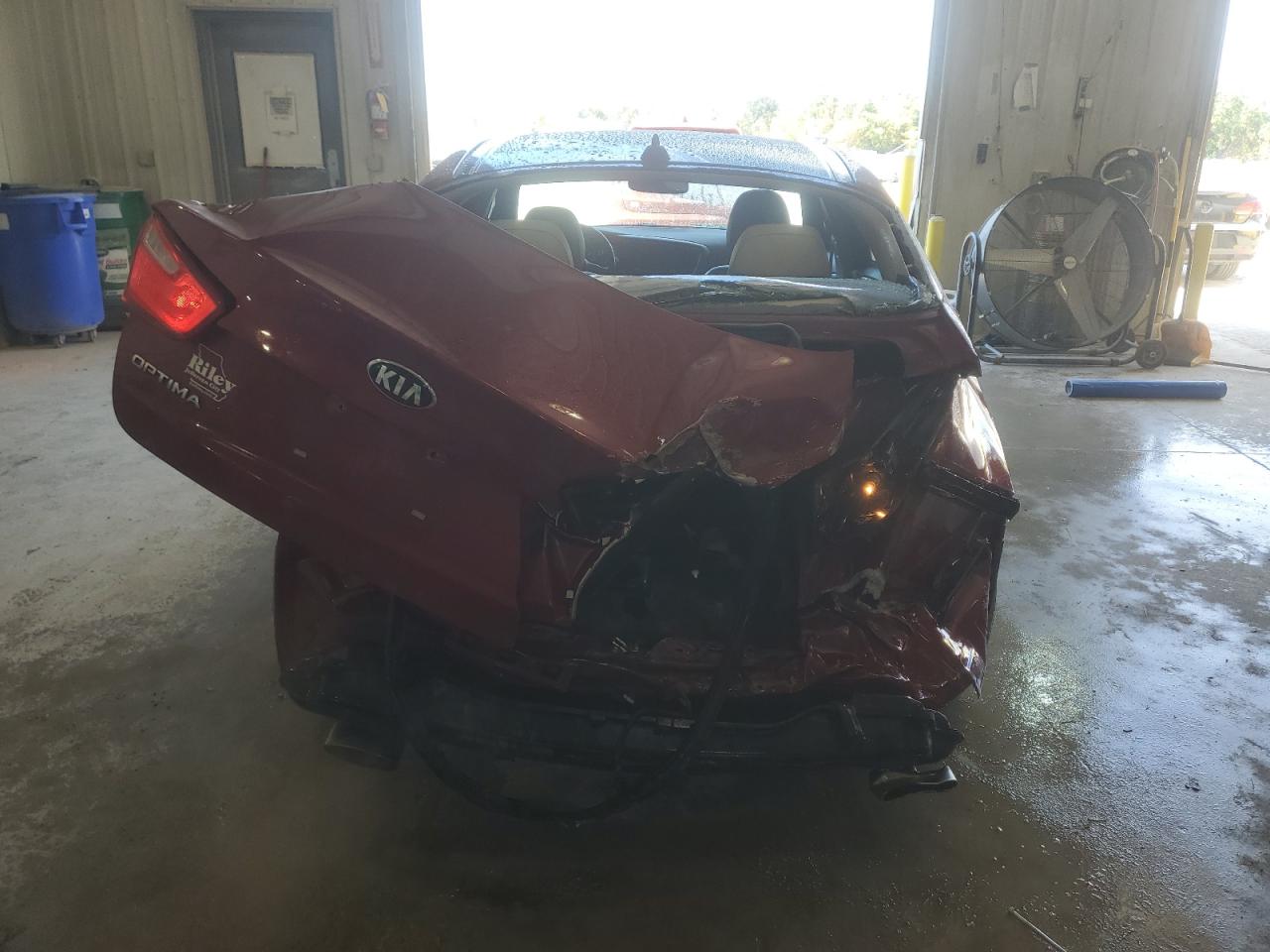 2014 KIA Optima VIN 5XXGN4A70EG335865 Copart auction photo, rear end damage thumbnail 6