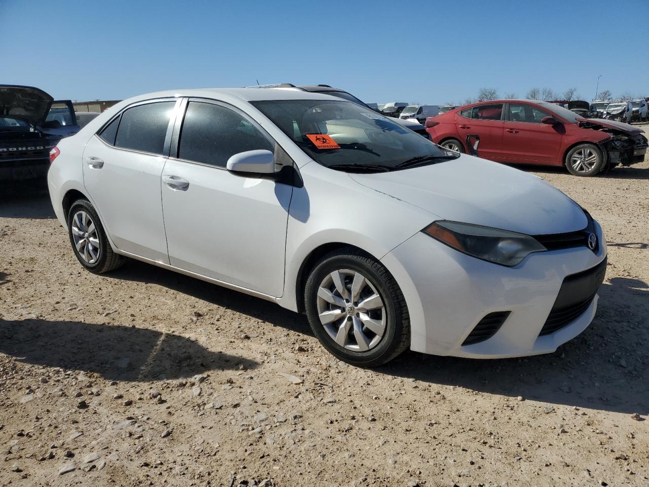 2014 Toyota Corolla VIN 5YFBURHE3EP090257 Copart auction photo, front end / rear end damage thumbnail 4