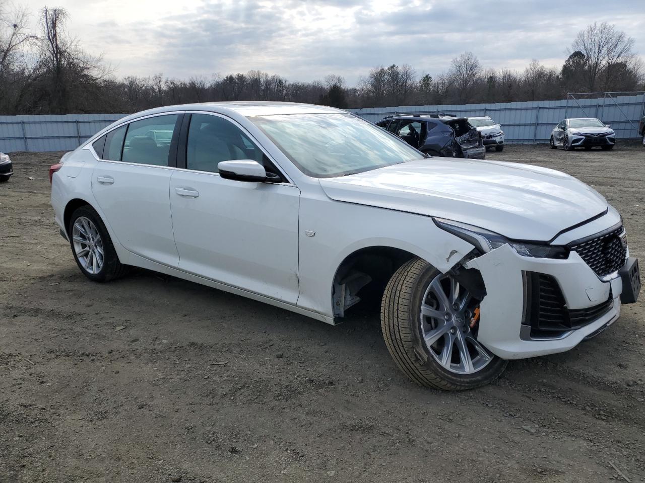 2023 Cadillac CT5 VIN 1G6DX5RK8P0152457 Copart auction photo, front end / side damage thumbnail 4