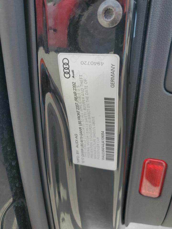 2018 Audi A4 VIN WAULMAF44JA109054 Copart auction photo, front end damage thumbnail 12