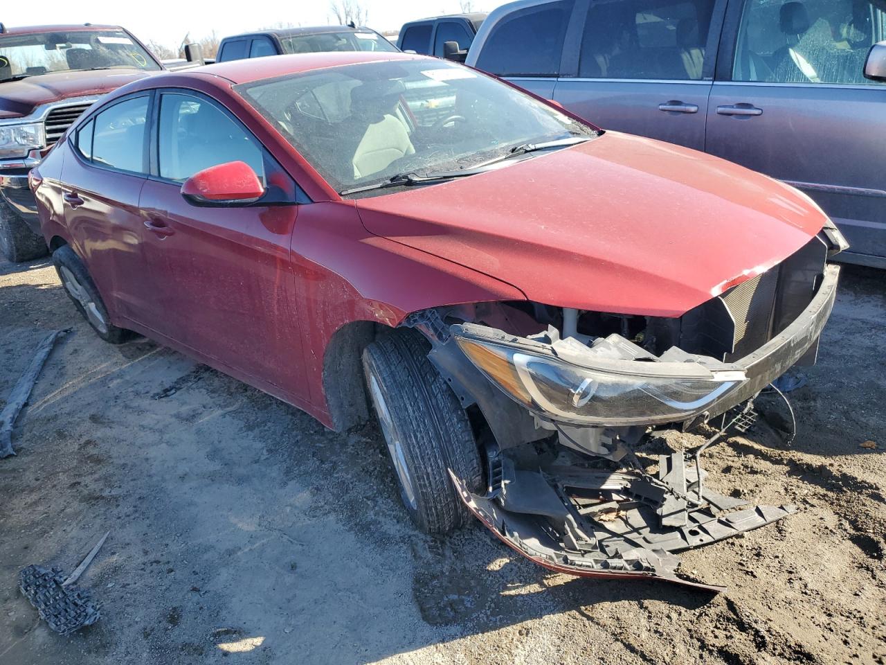 2017 Hyundai Elantra VIN KMHD74LF2HU124534 Copart auction photo, all over damage thumbnail 4