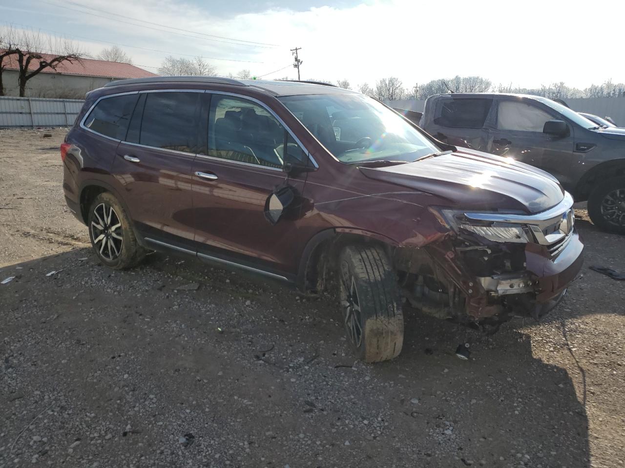 2022 Honda Pilot VIN 5FNYF5H69NB020280 Copart auction photo, front end / undercarriage damage thumbnail 4