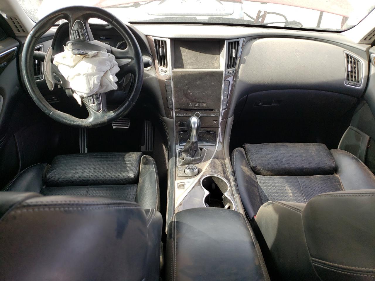 2015 Infiniti Q50 VIN JN1BV7AR0FM393597 Copart auction photo, front end damage thumbnail 8