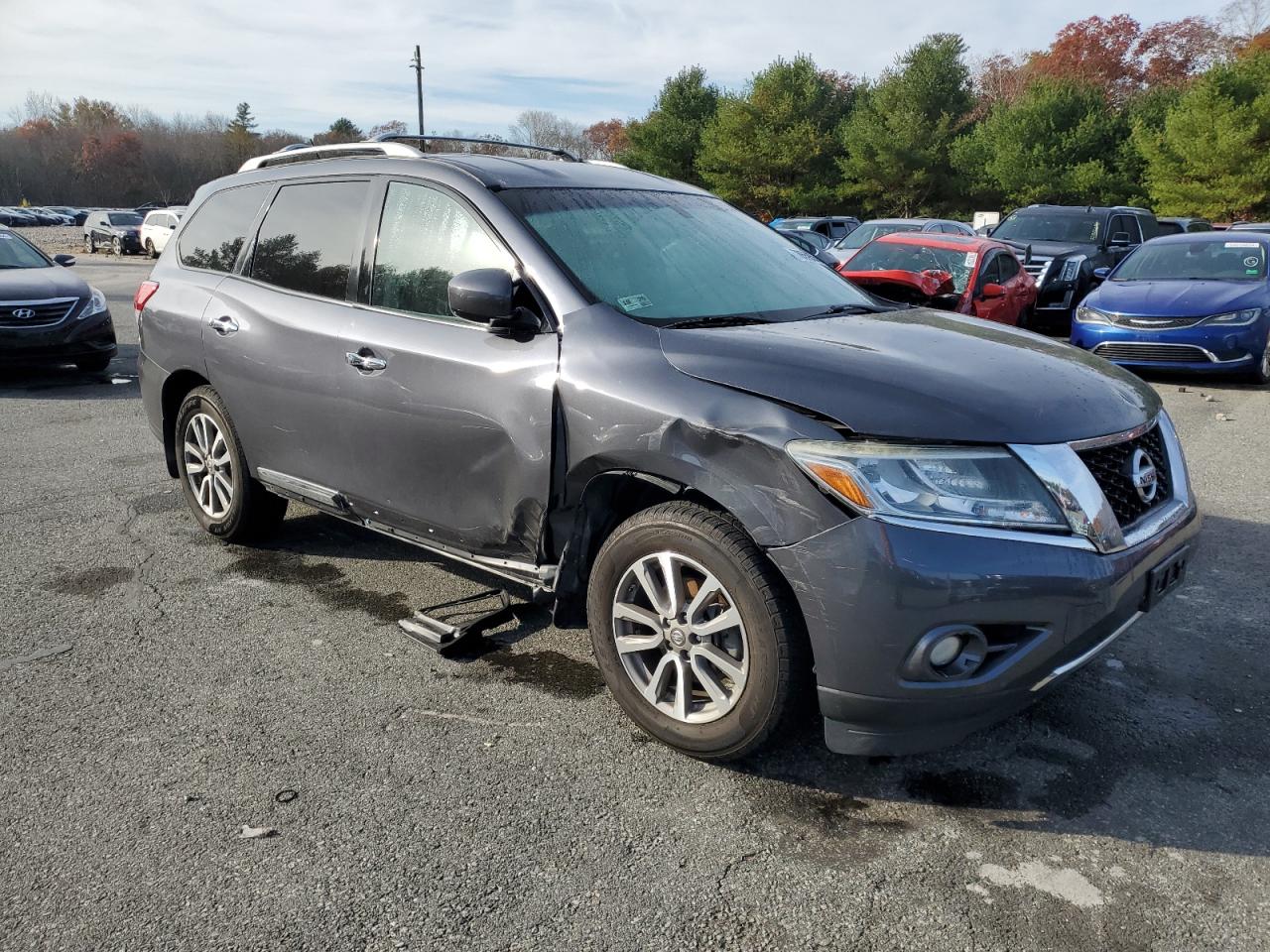 2014 Nissan Pathfinder VIN 5N1AR2MM2EC694842 Copart auction photo, front end / side damage thumbnail 4