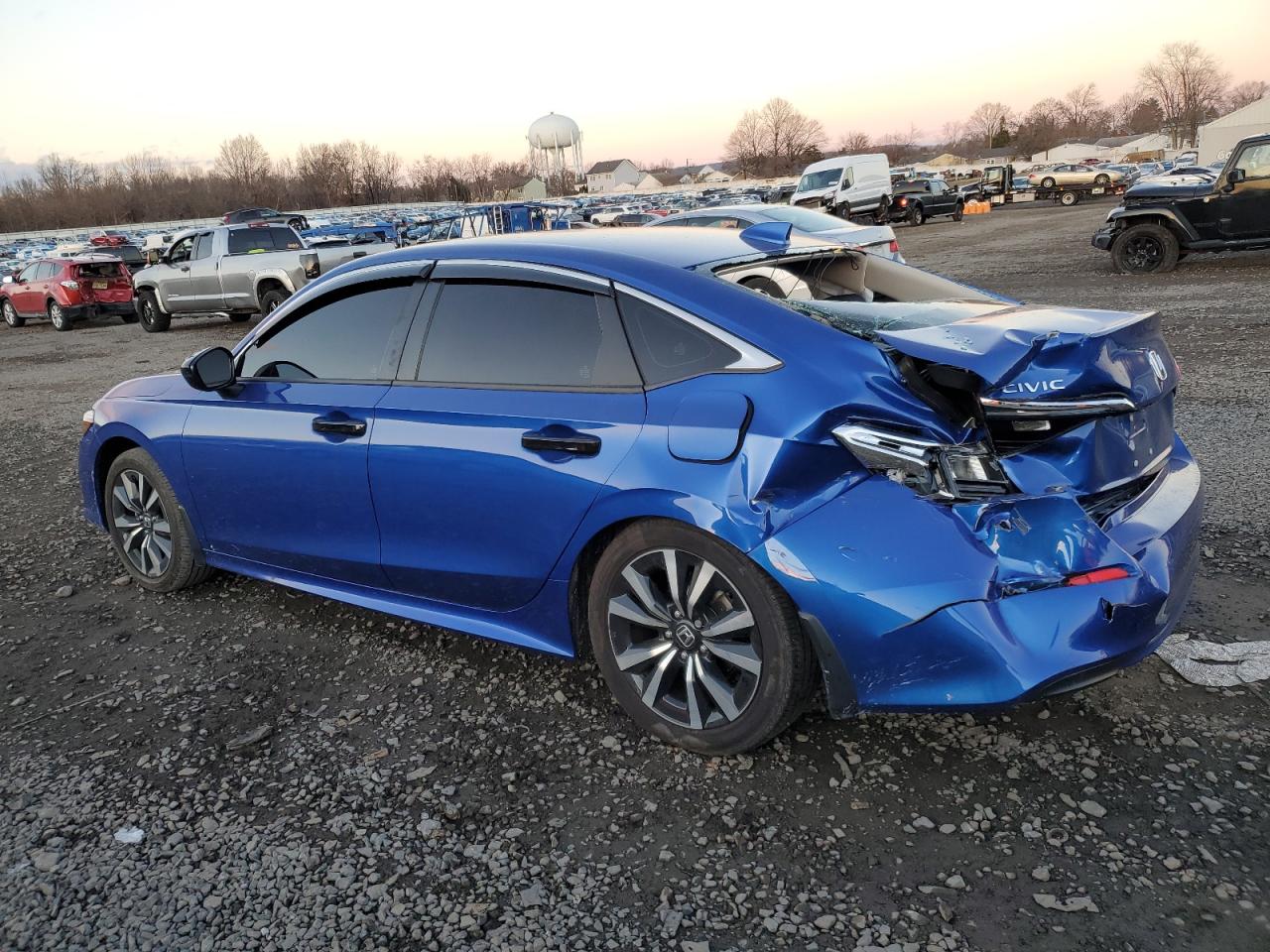 2023 Honda Civic VIN 2HGFE1F76PH319299 Copart auction photo, side / rear end damage thumbnail 2