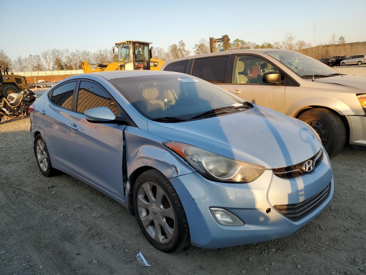 2012 Hyundai Elantra VIN KMHDH4AE9CU361568 Copart auction photo, all over / mechanical damage thumbnail 4